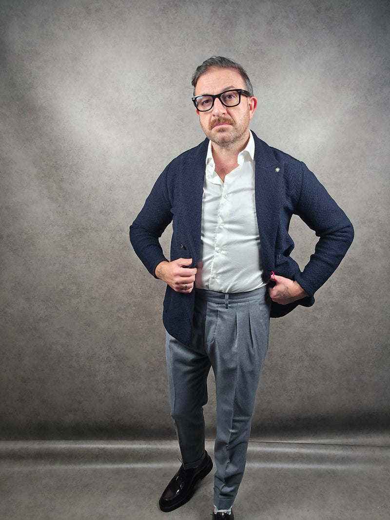 Manuel Ritz Navy DB Knitwear