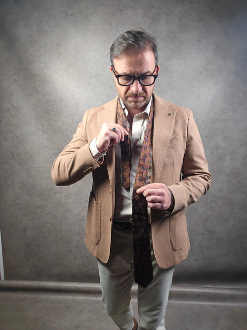 Barbati Nik  Beige Check Blazer