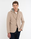 Manuel Ritz beige hooded blazer