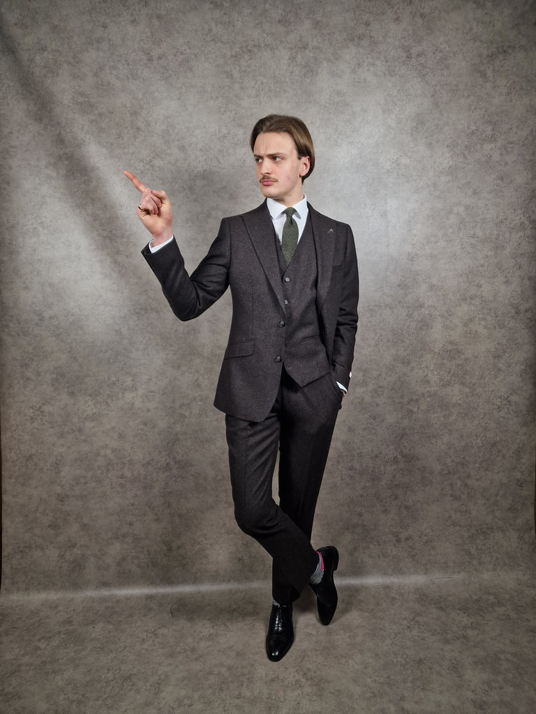 Herbie Frogg Brown Tweed 3pc Suit