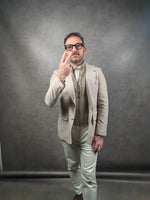 Beige Blazer with Gilet insert