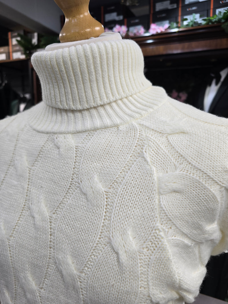 Bernese Chunky Cable Knit Roll neck