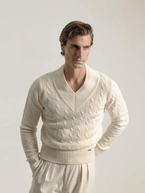 Puro Ecru V-Neck