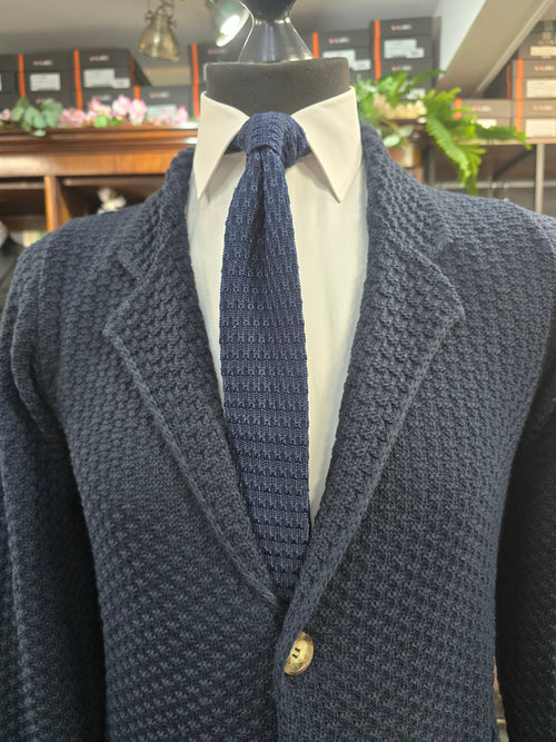Bernese Navy Knit Blazer