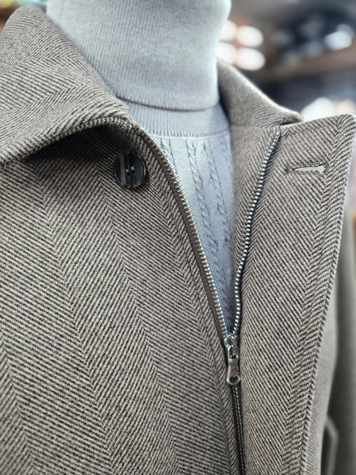 Bernese Short Herringbone Coat