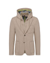 Manuel Ritz beige hooded blazer