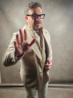 Beige Blazer with Gilet insert