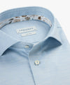 Profuomo Cutaway Melange Twill Blue Shirt