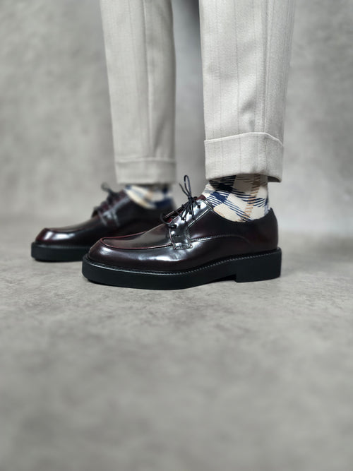 Bernese Retro Beige Striped Pants