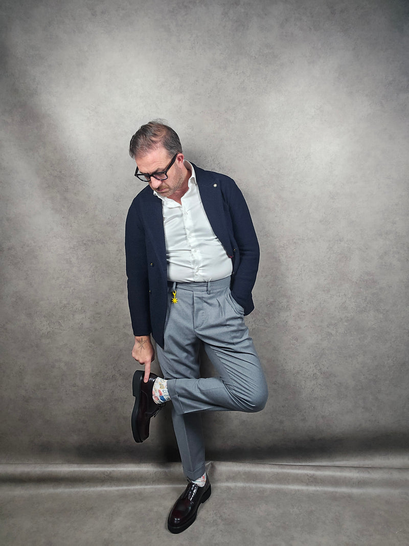 Manuel Ritz Navy DB Knitwear