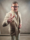 Beige Blazer with Gilet insert