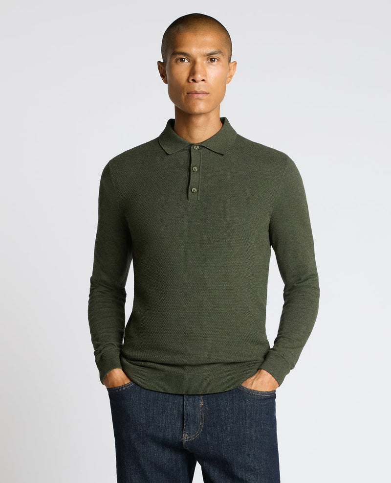 Remus Long Sleeve Polo Khaki Green