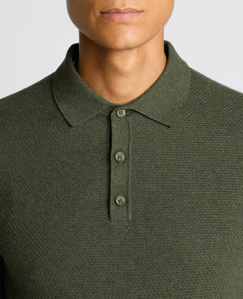 Remus Long Sleeve Polo Khaki Green