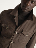 Puro Choco Suede Field Coat