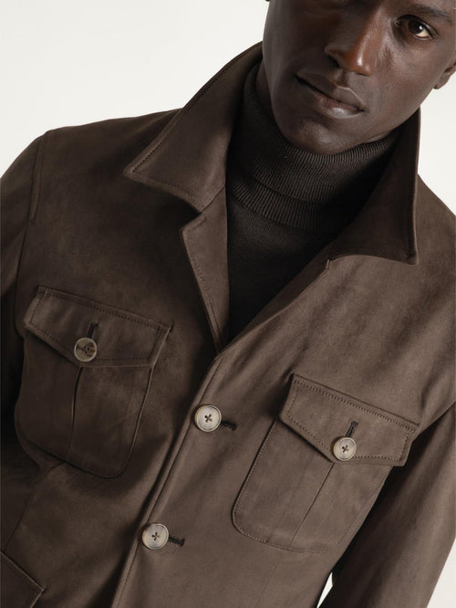 Puro Choco Suede Field Coat