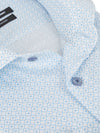 Remus Uomo Blue and White Seville Long Sleeve Formal Shirt