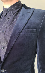 Herbie Frogg Velvet Mayfair Navy Blazer