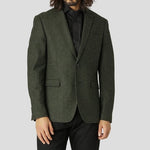 CCP SANTOS 2-BUTTON WOOL BLAZER - ARMY MIX