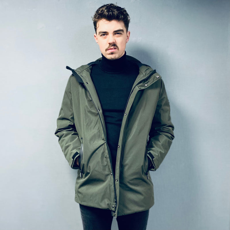 Markup Military Green Parka Statement Menswear