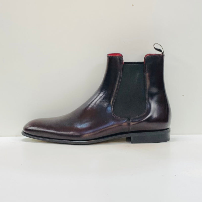 Wine top patent boots