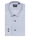 Remus Uomo Tapered White Blue Sheik Shirt
