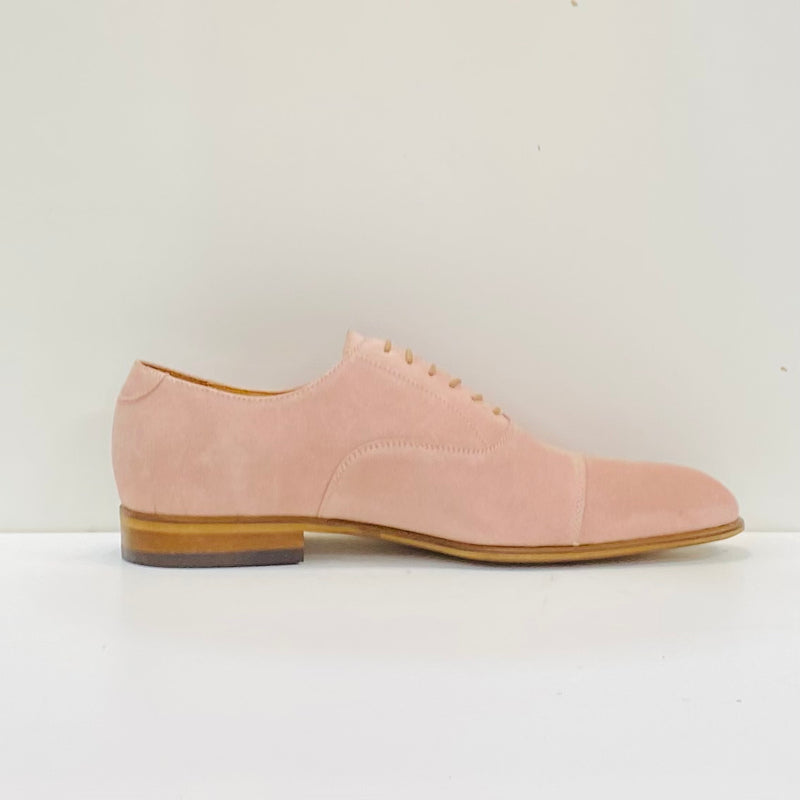 Lacuzzo Rose Pink Suede Shoe Statement Menswear