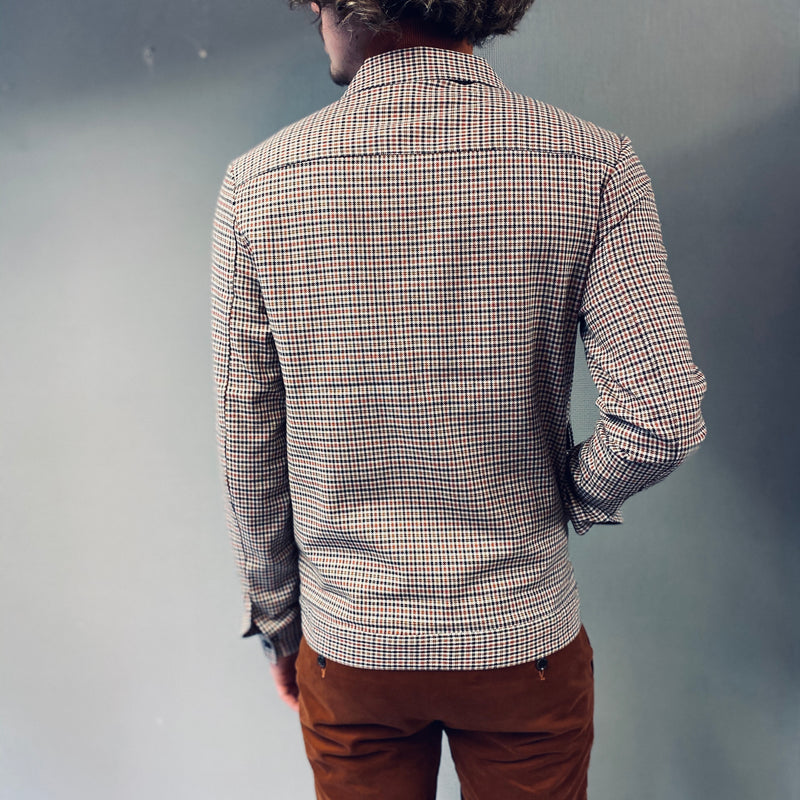Matinique Bro Rust Brown Houndstooth Jacket