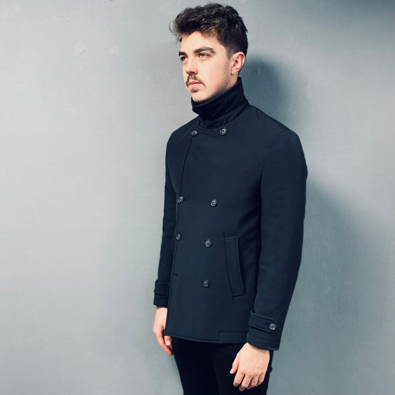 Mulish Black Peacoat DB Statement Menswear