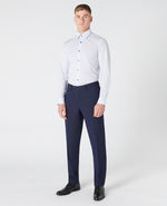 Remus Uomo Tapered White Blue Sheik Shirt