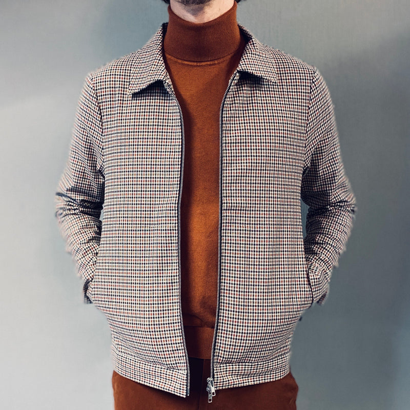 Matinique Bro Rust Brown Houndstooth Jacket