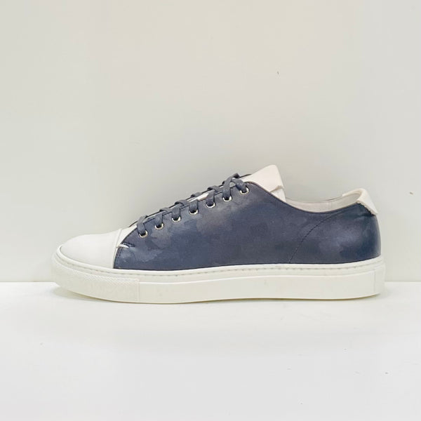 Lacuzzo White Navy Camo Trainers – Statement Menswear