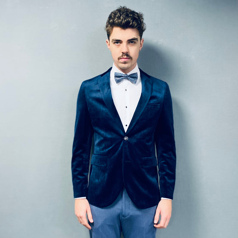 Matinique Midnight Blue Velvet Jacket Statement Menswear