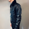 Markup Giubbino Black Leather Flight  Jacket