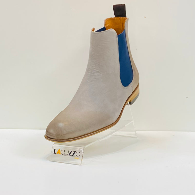 Lacuzzo Grey Nubuck Chelsea Boot Statement Menswear